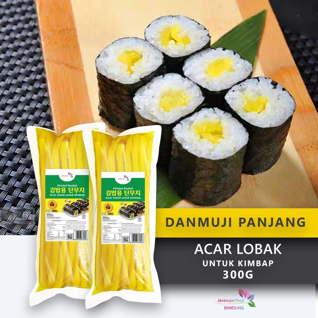

SANS Danmuji Panjang Kimbab Acar Lobak Kuning Untuk Kimbab 300gr Isi 10 Pcs/HALAL