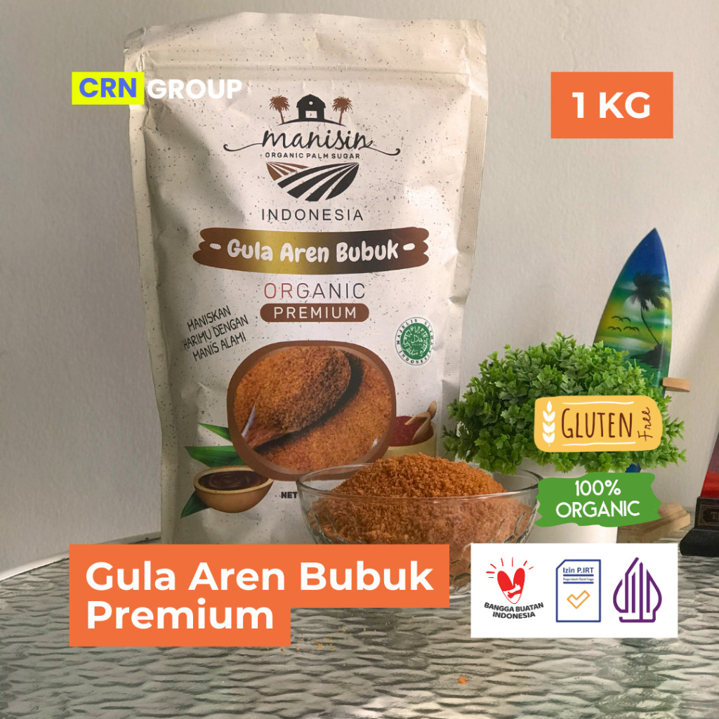 

SANS [1 KG] Gula Aren Bubuk Murni Premium Manisin Kualitas Export (Gula Semut Super)