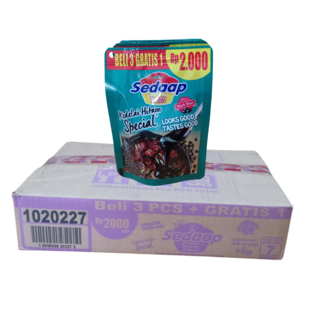 

SANS Kecap Sedap Hijau Kecap Manis 77g Isi 48 Pcs - 1 Dus 2000an