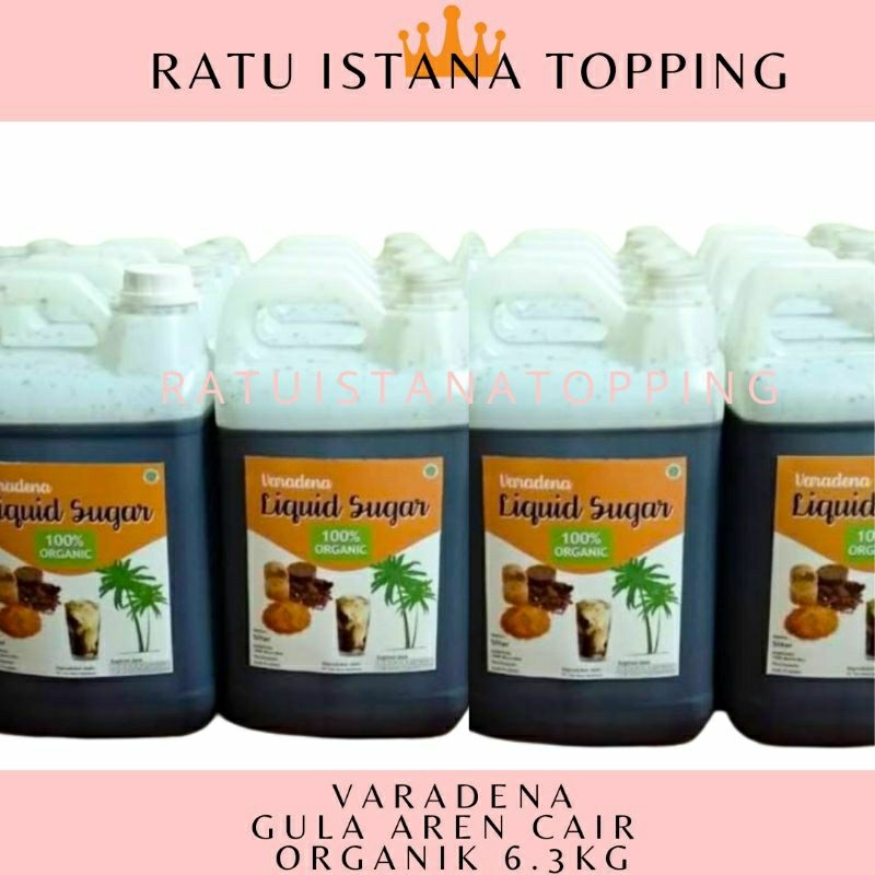 

SANS GULA AREN CAIR 100% ORGANIC VARADENA 6.3 KG 1 GALON LIQUID SUGAR GULA AREN BOBA PALM 6300 GRAM