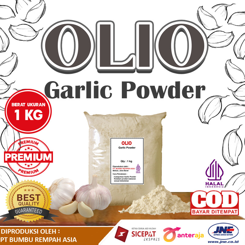 

SANS Garlic Powder Bawang Putih Bubuk 1kg Aroma Khas Cream