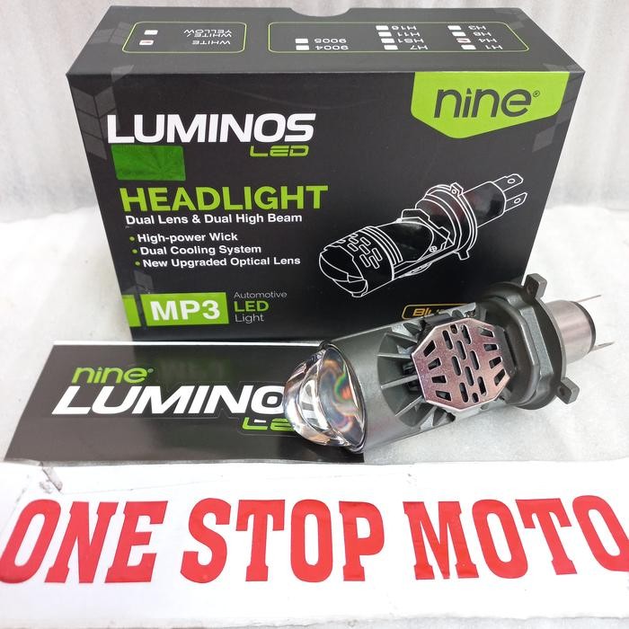 Terbaru Lampu Led Mini Projector H4 Mp3 Mini Biled Mini Laser Luminos Led H4 Mp3 (Hi/Lo) Original