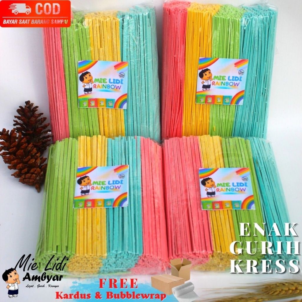 

MIE LIDI MANIS RENBOW/MIE LIDI GEPENG MANIS/LIDI MANIS/MI LIDI KILOAN/MIE WARNA WARNI/LIDI/MIE LIDI