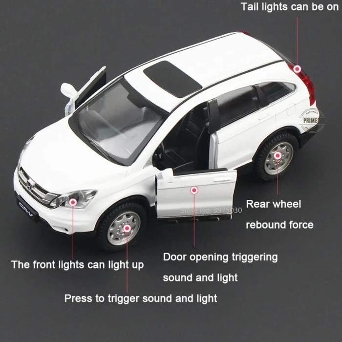 Terlaris Diecast Miniatur Honda Crv Gen 3 2020 Koleksi Hobi Skala 1:32