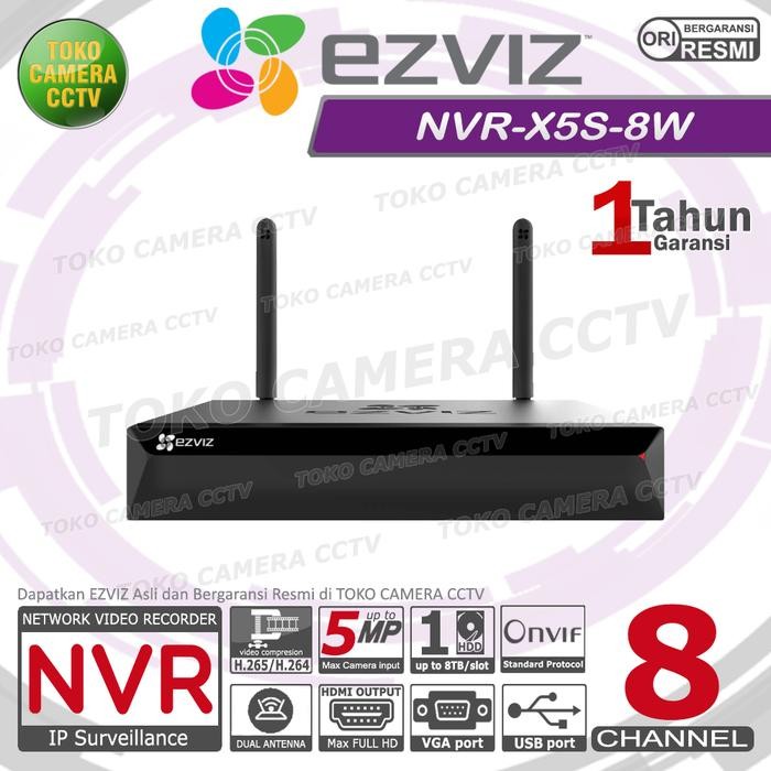NVR WIFI WIRELESS EZVIZ X5S 8W 8CH NVR EZVIZ 8 CHANNEL