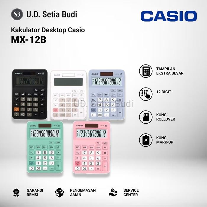 

delima.merah Kalkulator CASIO MX-12B Baru dan Asli