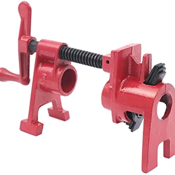 Pipe Clamp 3/4 Inch Penjepit Kayu Bar Clamp Catok Clamp Kayu Jati Belanda
