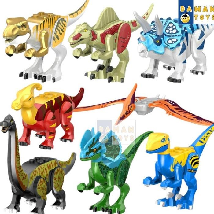 MAINAN BONGKAR PASANG EDUKASI DINOSAUR TIREX DINOSAURS DIY DINO CHIOSAURUS TRICERATOPS