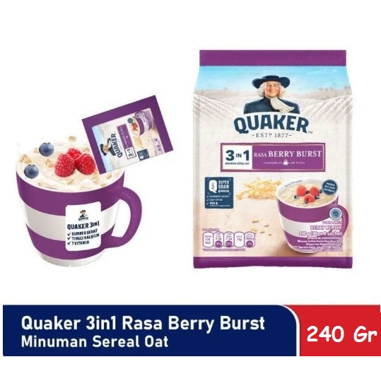 

RATU Quaker 3in1 Berryburst Malaysia 240Gr Pouch 240 Gr