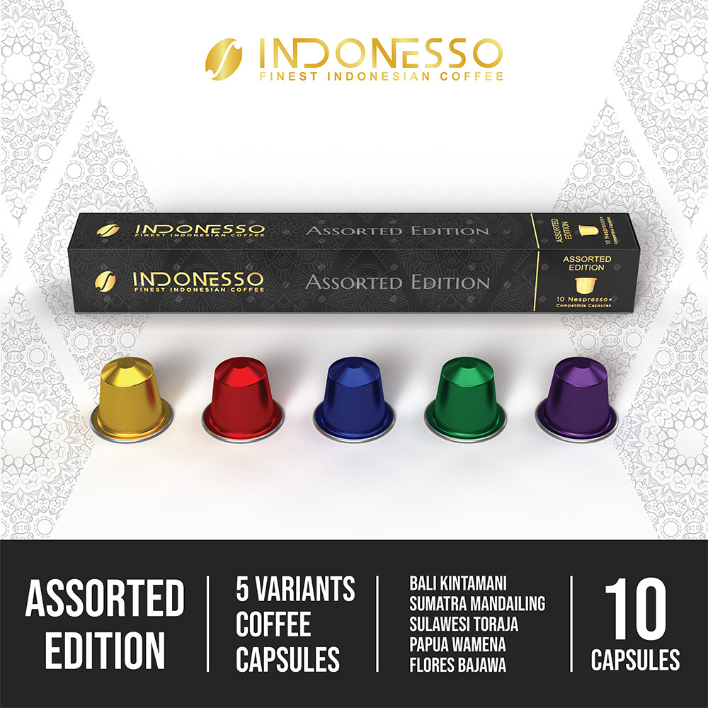 

RATU INDONESSO Assorted Edition Coffee Capsules Compatible with Nespresso Machines / Kapsul Kopi 5