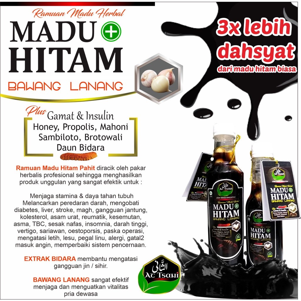 

RATU TERMURAH...(COD) Madu Hitam Pahit Bawang Lanang Attsani