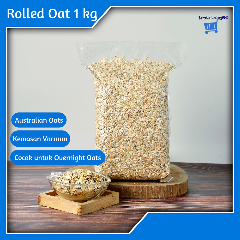 

RATU Rolled Oat Australia 1 kg / Gandum Kasar/ Oatmeal Sereal 1000 gr