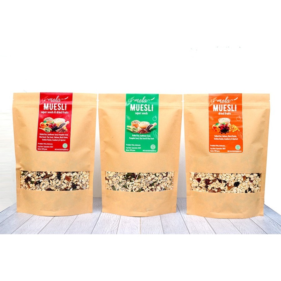 

RATU Mola Muesli Super Seeds and Dried Fruits 500 gram Menu Sarapan Sehat