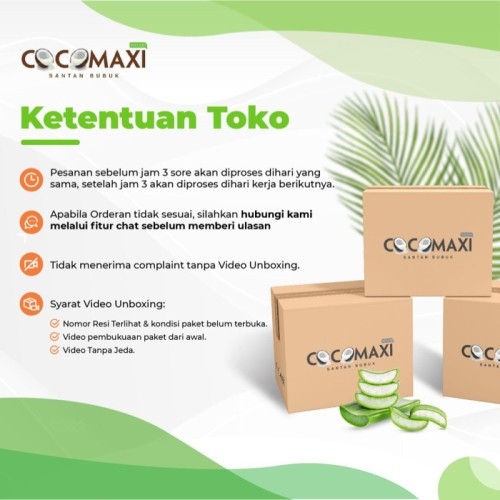 

Cocomaxi Santan Kelapa Bubuk Gurih Alami 25 Gr - Isi 25 Sachet Free 1 Sachet Aloebest Orange 500 Ml