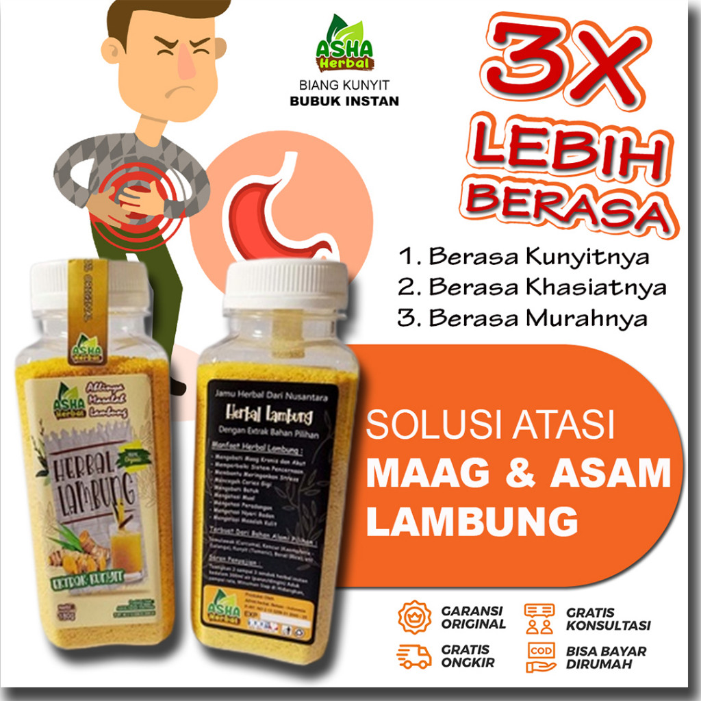

RATU Bubuk Biang Kunyit Jamu Asam Lambung Instan Obat Maag Kronis Herbal