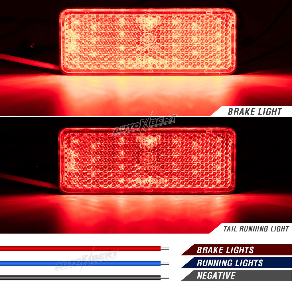Universal Red Tail Brake 24Led Light Motorcycle Motorbike Stop Fog Lamp Bolt 12V Truck Tail Lamp