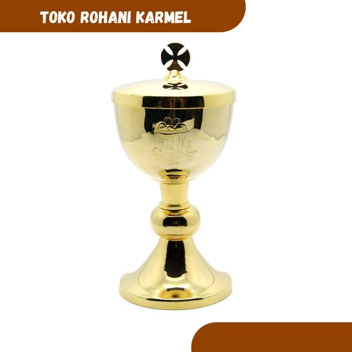 Sibori Lapis Emas / Tempat Hosti Katolik / Peralatan Misa Kuningan