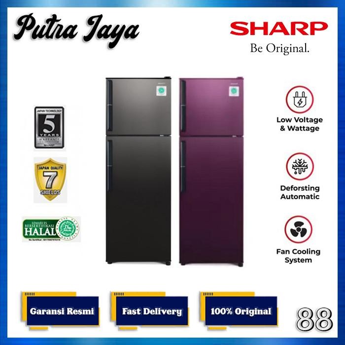 Sharp Kulkas 2 Pintu SJ-246GC-SD/SR / SJ 246 GCSD GCSR / SJ246GC