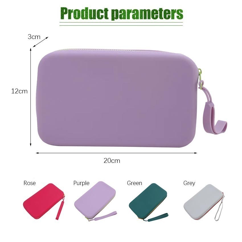 RB2233 Silicone Tas Pouch Karet Waterproof Tempat Charger Laptop Hp Mouse Silicone Pouch Serbaguna