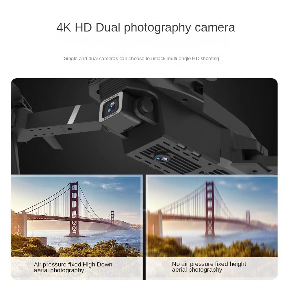 <COD>RC Drone E88 Pro 4K Dual kamera jarak jauh 5km Avoid Obstacles Foldable Quadcopter Drone Pro
