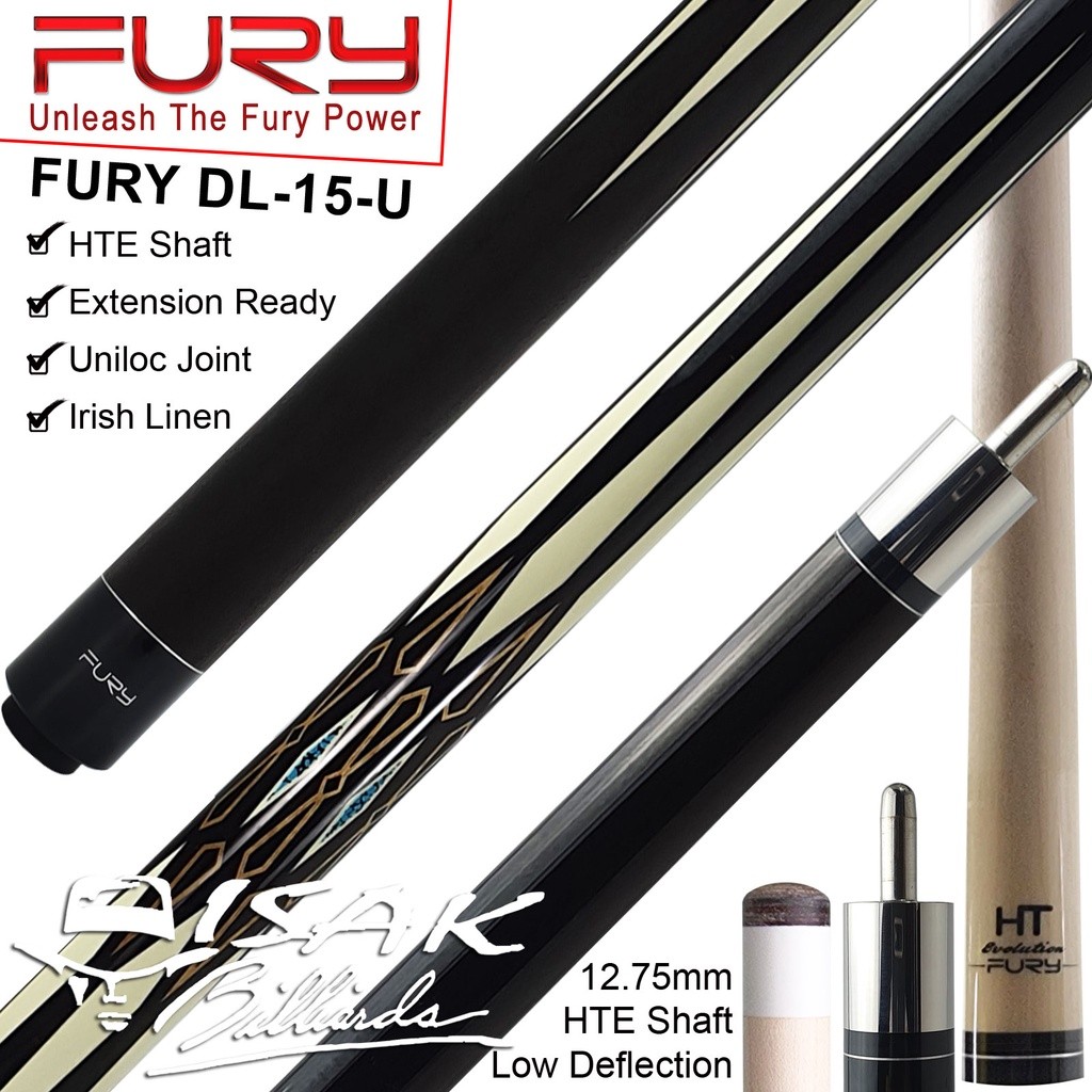 Fury DL-15-U Cue - Uniloc Billiard Pool Stick Biliar Stik Furi Unilock