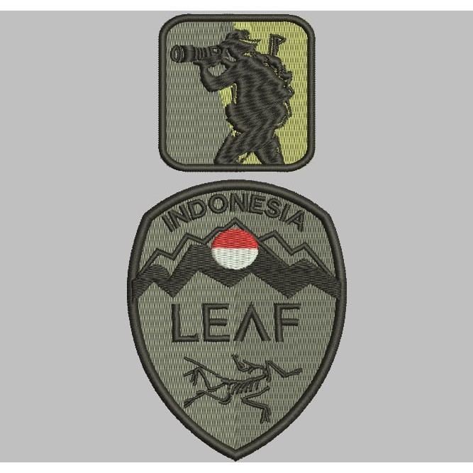 BCP-559 PATCH BORDIR ARCTERYX LEAF INDONESIAN FLAG LOGO AKSESORIS