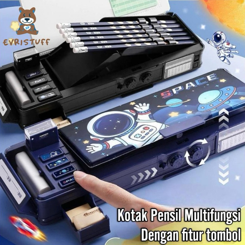 

Kotak Pensil Multifungsi Magnet Fitur Tombol Anak Sekolah