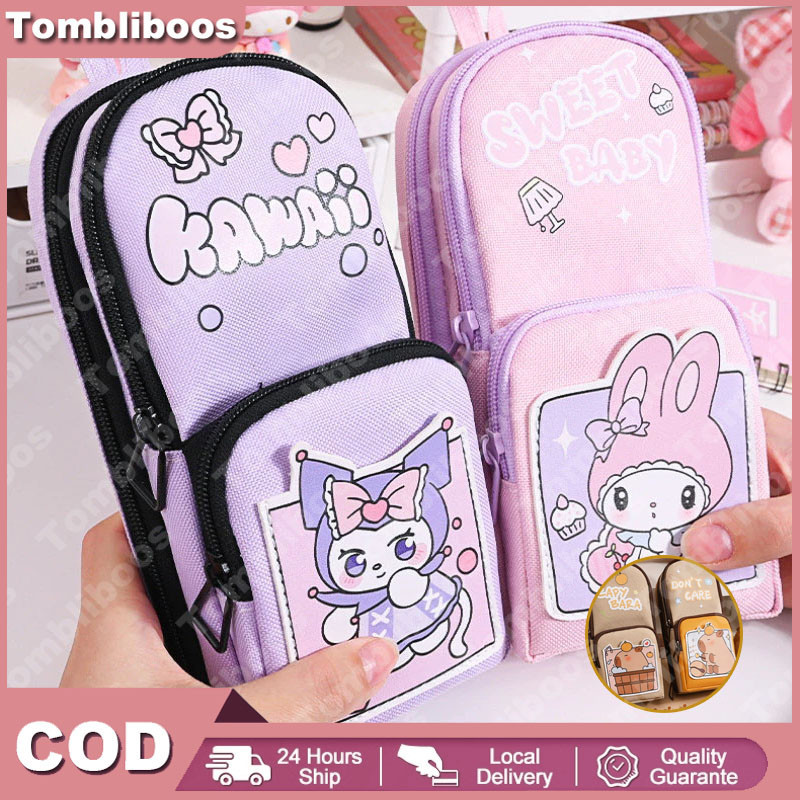 

Modis Lucu Kapibara Kuromi Melody Panda Pensil Case 6 Lapis Besar Kapasitas Multifungsi Tahan Air