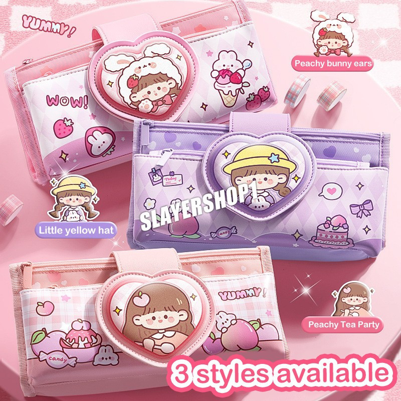 

Kotak pensil tempat pensil KBX Candy heart Pensil Case Pensil kartun Kapasitas besar Kualitas