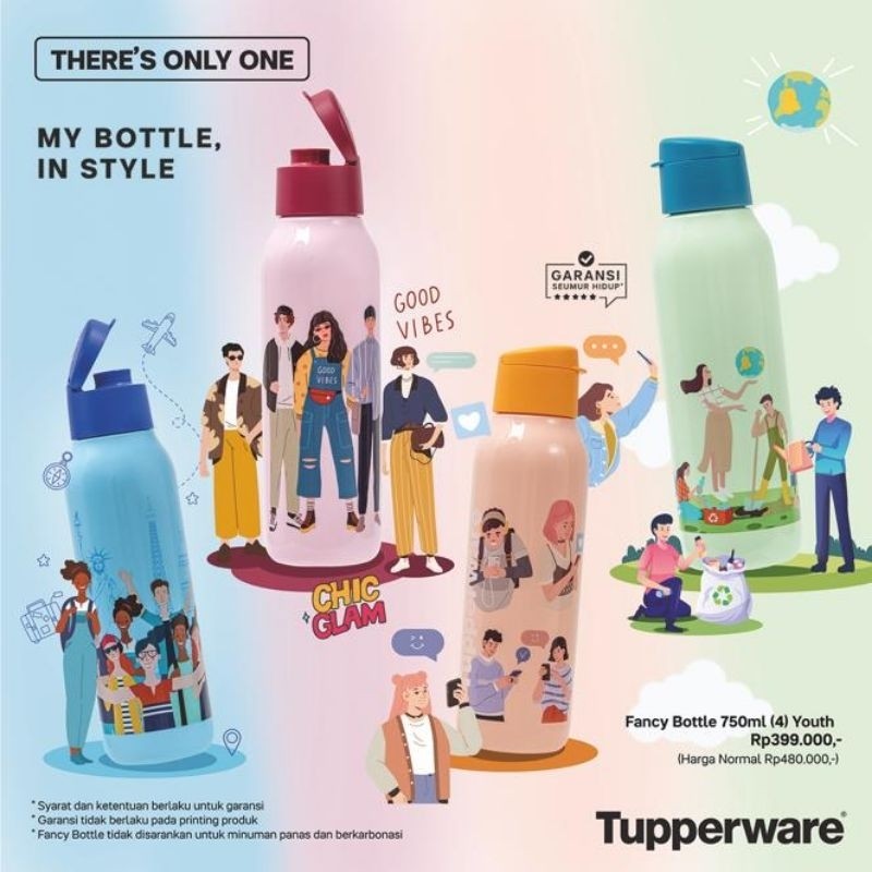 Eco Fancy Bottle 750ml Tupperware