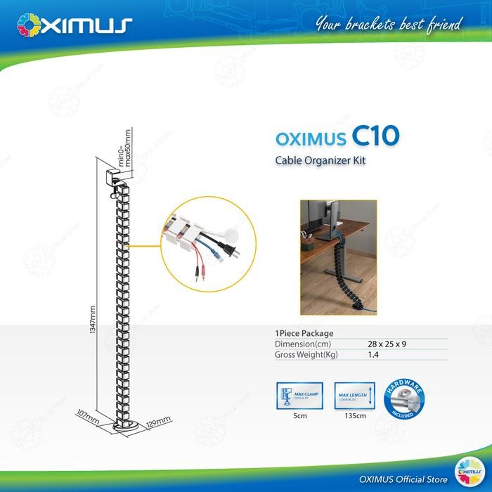

ORGANIZER KABEL PROTEKTOR MODULAR KABEL MANAGEMENT JEPIT OXIMUS C10 MEJA DESK