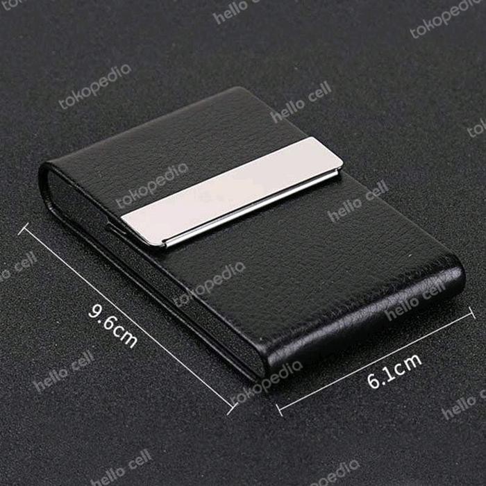 

DOMPET WALLET KARTU NAMA CREDIT CARD METAL KULIT SINTETIS CASE ELEGANT