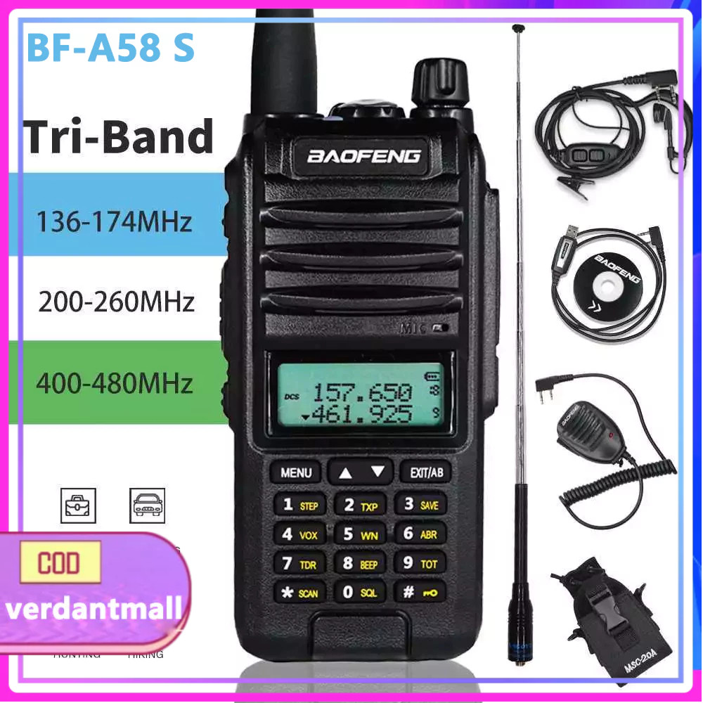 Baofeng A58S Walkie TRI Band IP57 Talkie HT Handy Talky Waterproof