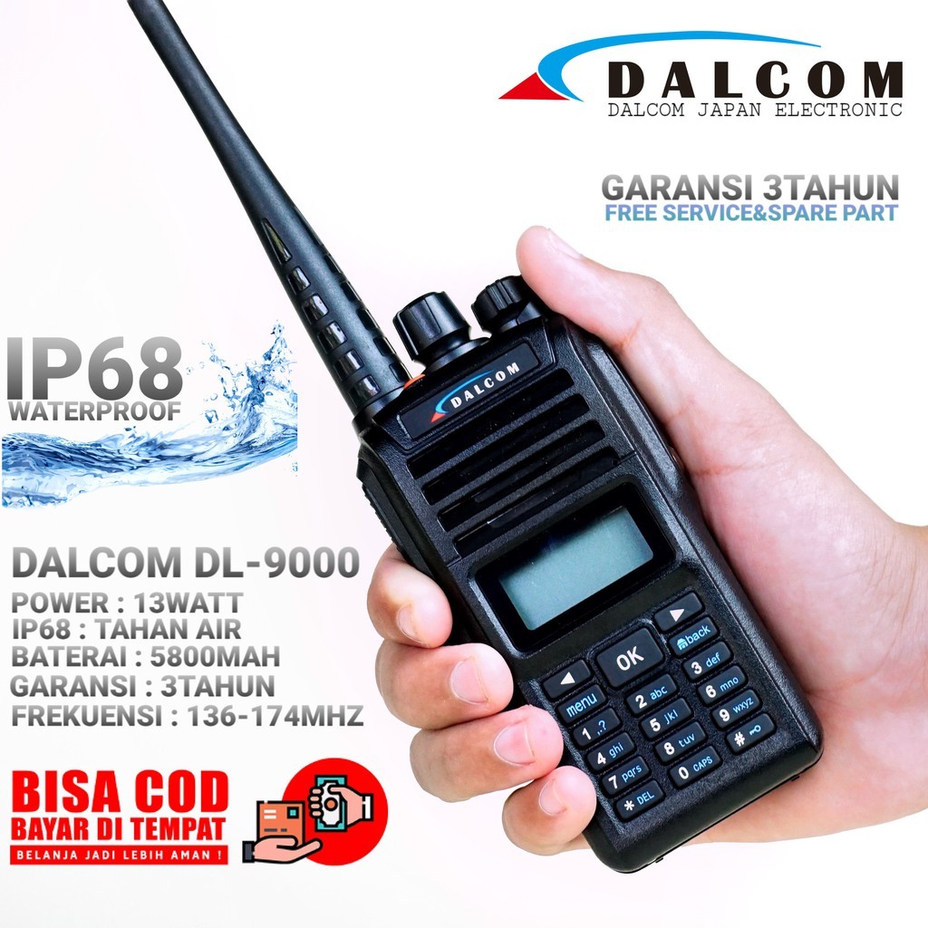 HT DALCOM JAPAN DL-9000 IP68 VHF 136-174 MHZ WATERPROOF