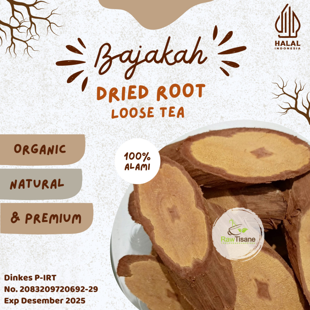 

RAW TISANE Bajakah Root Tea / Teh Akar Bajakah Isi 100 Gram
