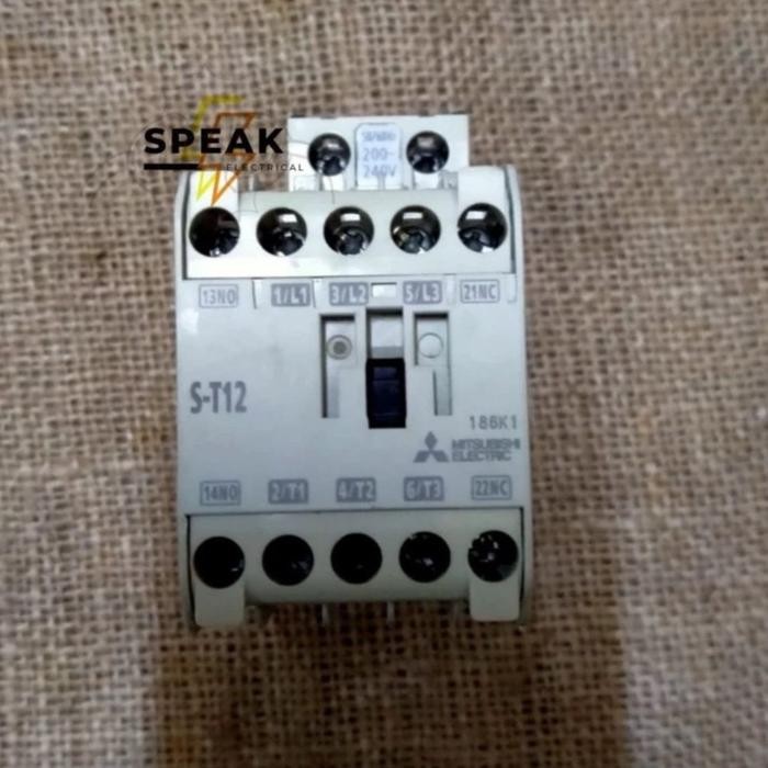 CONTACTOR KONTAKTOR MITSUBISHI S-T12 ST-12 220 VAC 3PHASE