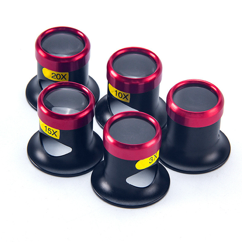 5X/10X/15X/20X Magnifying Glass Pocket Loupe Magnifier Eye Loupe Magnifiers Lens Loupe Eye Glass Wat