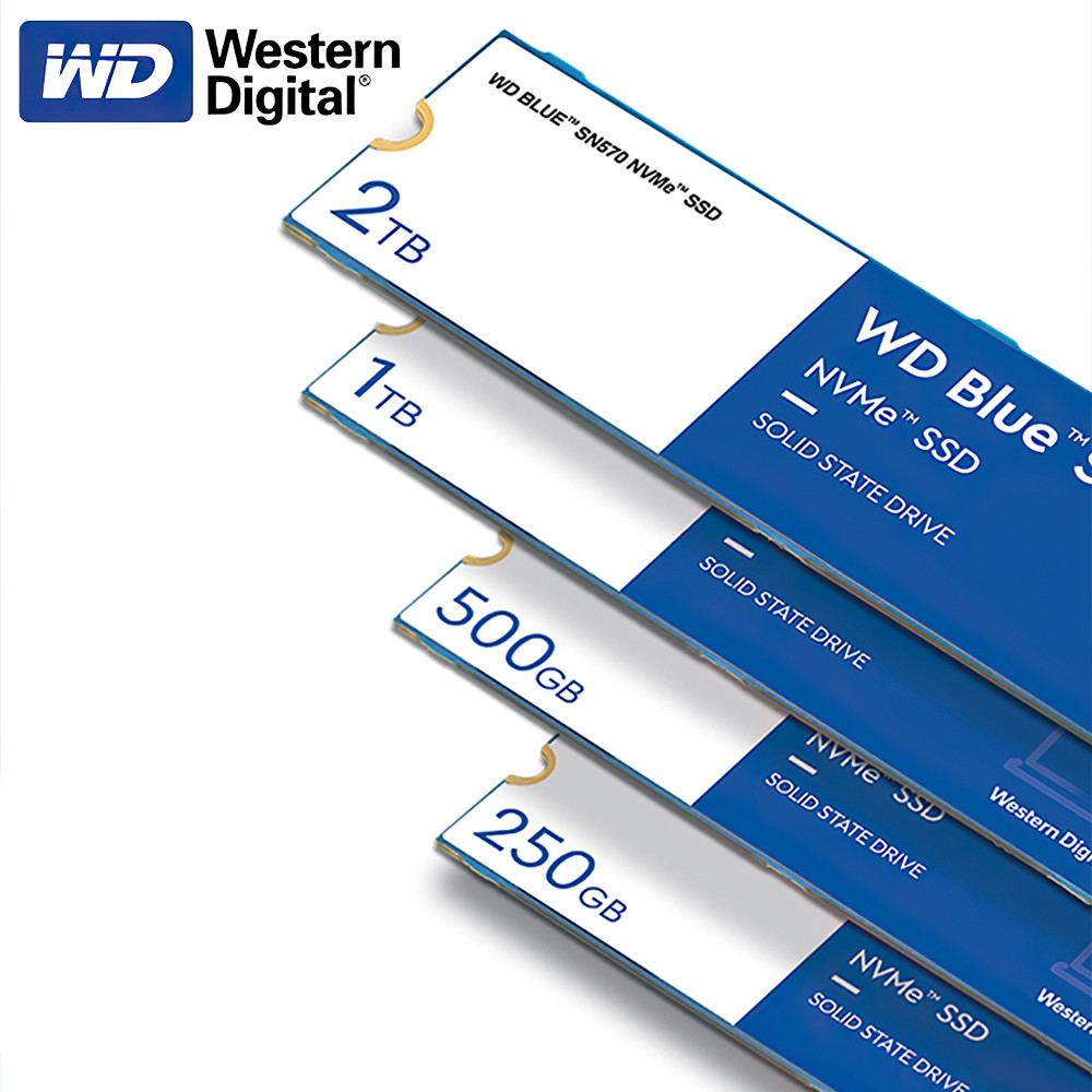 Top Western Digital WD Blue SN570 NVMe 2TB 1TB 500GB 250GB SSD PCIe3.0*4 M.2 2280 Internal Solid Sta