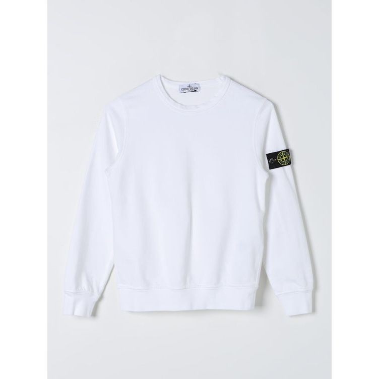Vall Crewneck Putih Lengan Panjang Stone Island Atasan Musim Dingin Sweatshirt Casual Pria Wanita