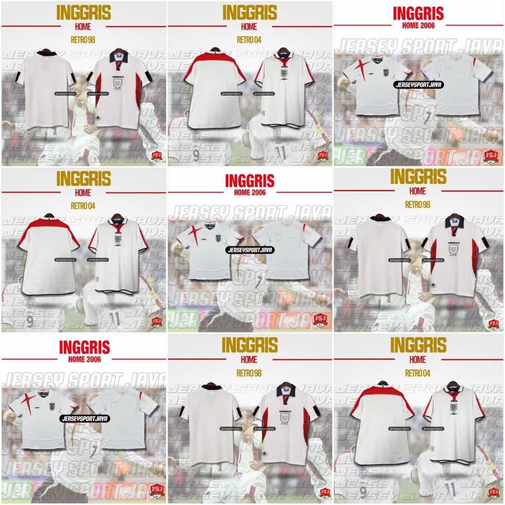RB22 ( KATALOG RETRO INGGRIS ) RETRO VINTAGE JERSEY BAJU BOLA INGGRIS ALL VARIAN RETRO GRADE ORI