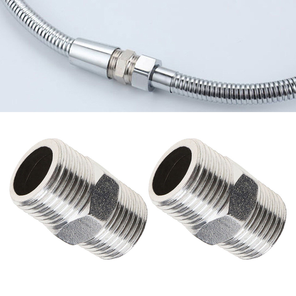 2pcs Shower Hose Extension Pipe Universal Hose Extender Make Hose Longer Extend Bathroom Hose