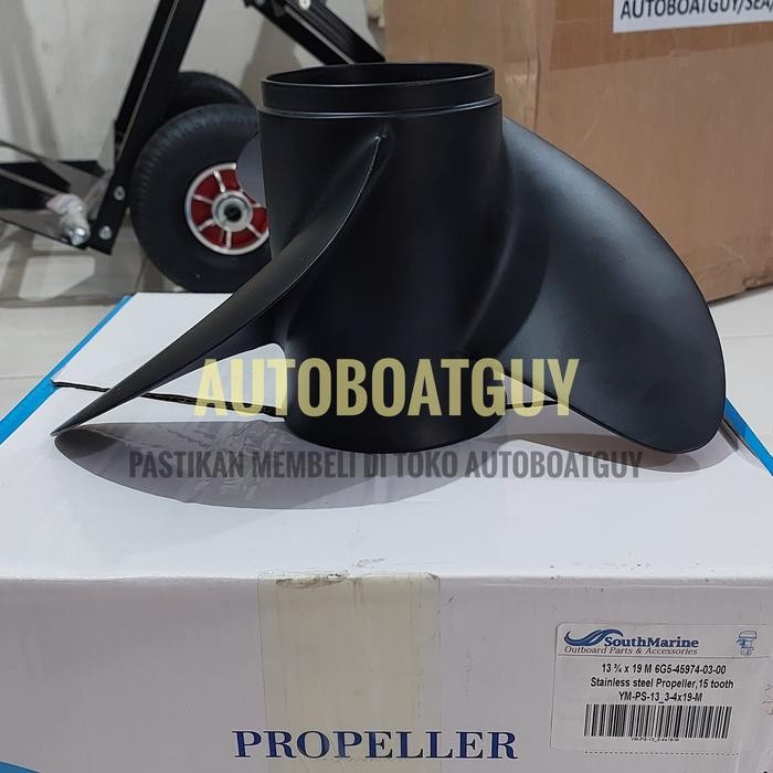 PROPELLER STAINLESS STEEL 13 3/4 X 19 6G5-45974-03 YAMAHA 150, 200, 225, 250, 300 PK HP BALING KIPAS