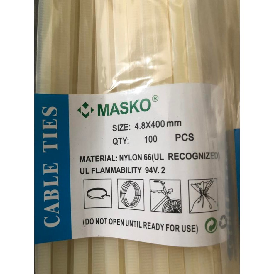 

Kabel cable tali ties sabuk TEBAL 4,8x400 mm 40 cm masko