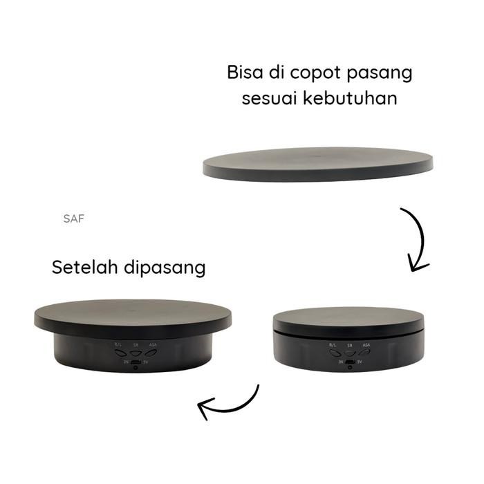 

3in1 Electric Turntable - Rotating Stand 360 meja putar otomatis SAF