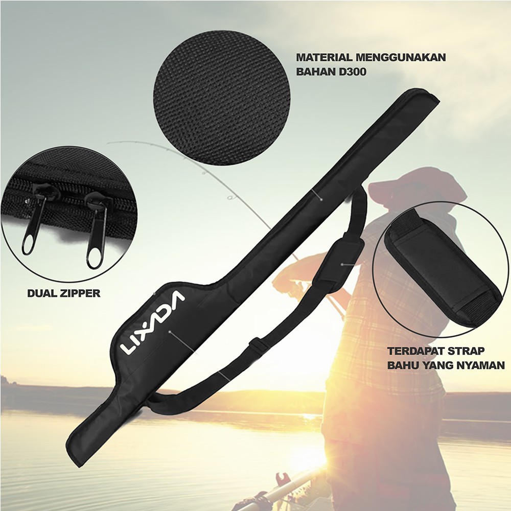 TREA Tas Joran Pancing 100 cm 80 cm 120 cm Tipe Casting Semi Hardcase