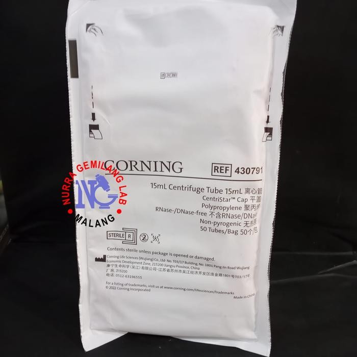 Tube Sentrifuge 15ml Corning Steril Centrifuge Tube