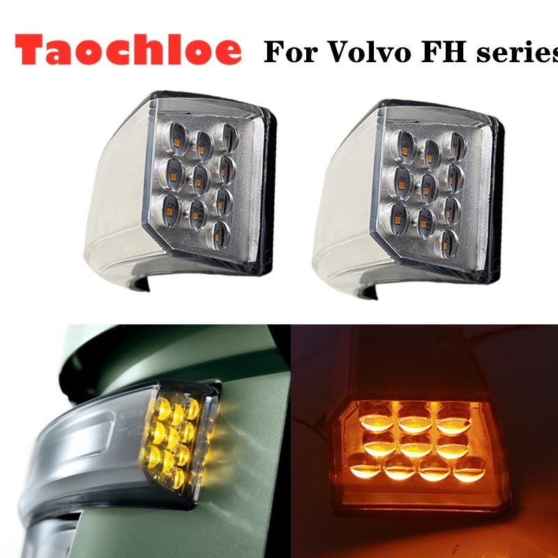1Pair RH LH Amber LED Corner Lights Turn Signal Light For VOLVO FH460 FH500 FH750 For volvo FH Truck