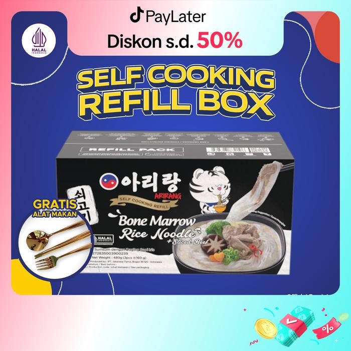

Ready JT Arirang Self Cooking Refill Bone Marrow Rice Noodle 480gr (3PCS)