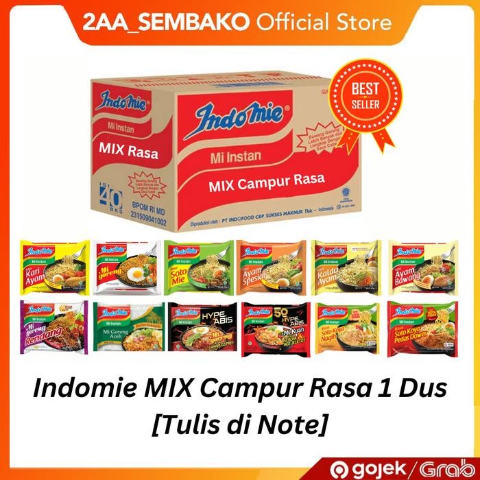 

Ready JT Indomie Mix Campur Rasa 1 Dus isi 40 Pcs [Tulis di Note]