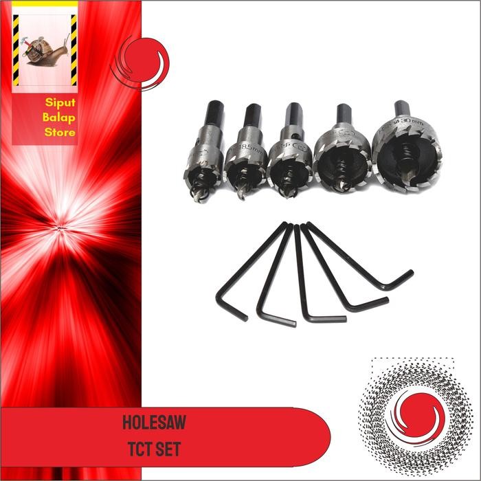 Mata Bor Holesaw Besi Hole Saw Hss Set 5Pcs Plastik Metal Kayu